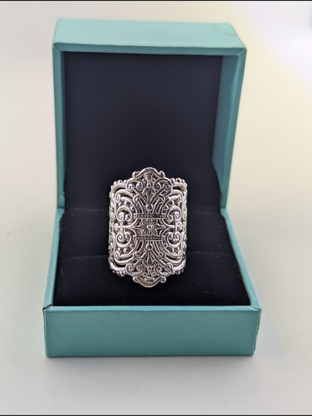 ✨ Vintage Sterling Silver Openwork Filigree Ring ✨